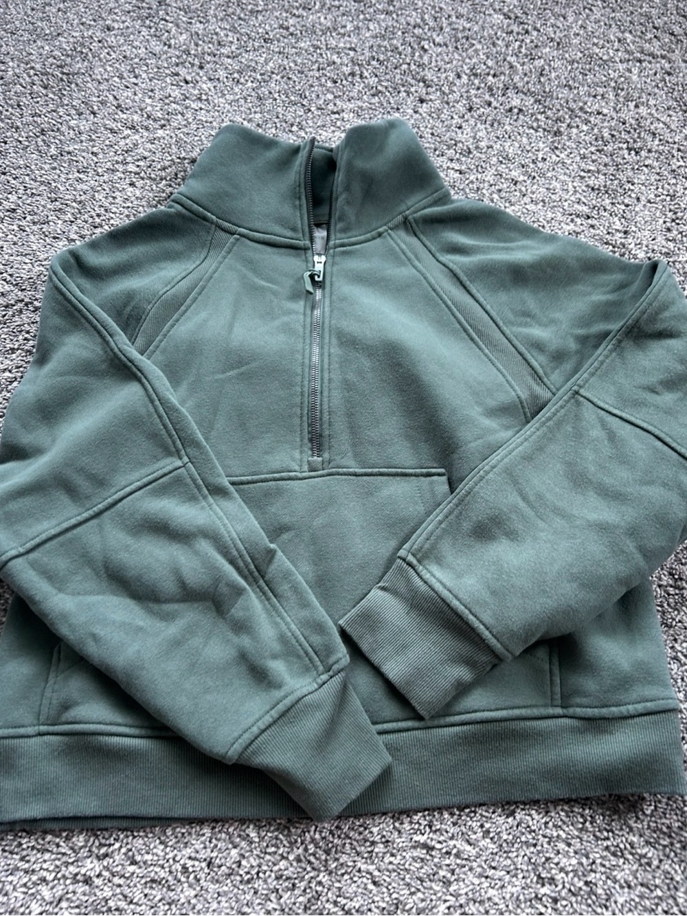 Danskin Men's Half-Zip Pullover Sweatshirt - Forest Green